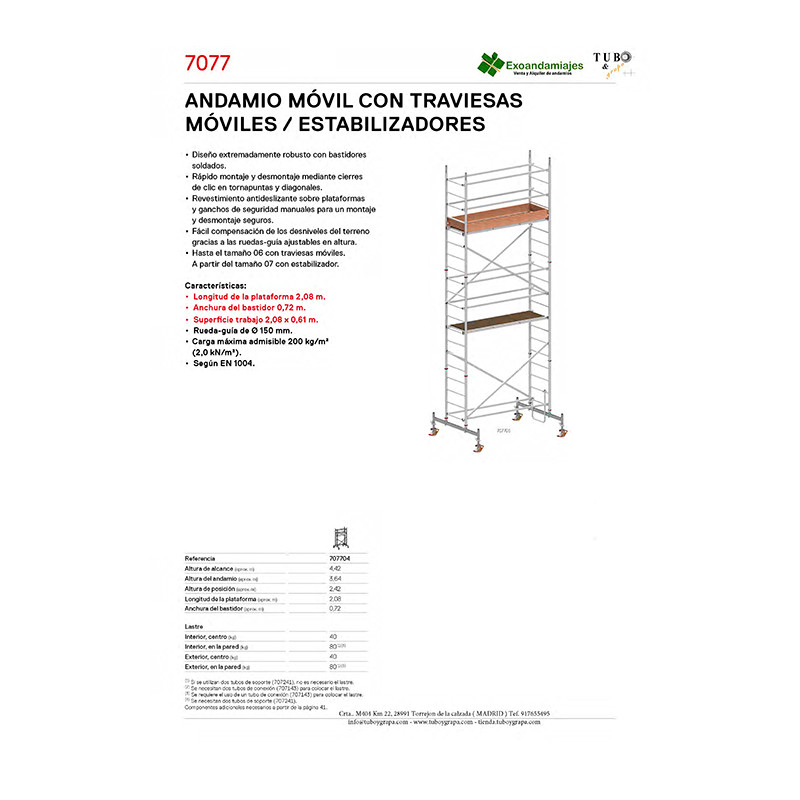 Andamio móvil 7077-04