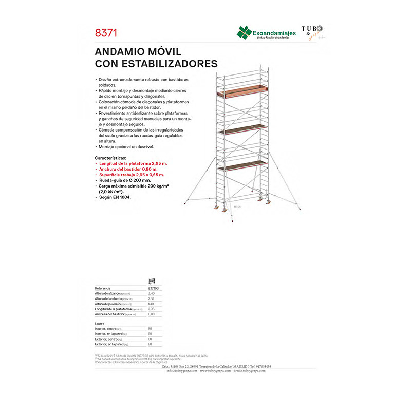 Andamio móvil 8371-03