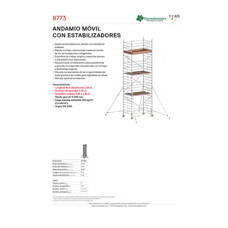 Andamio móvil 8773-12