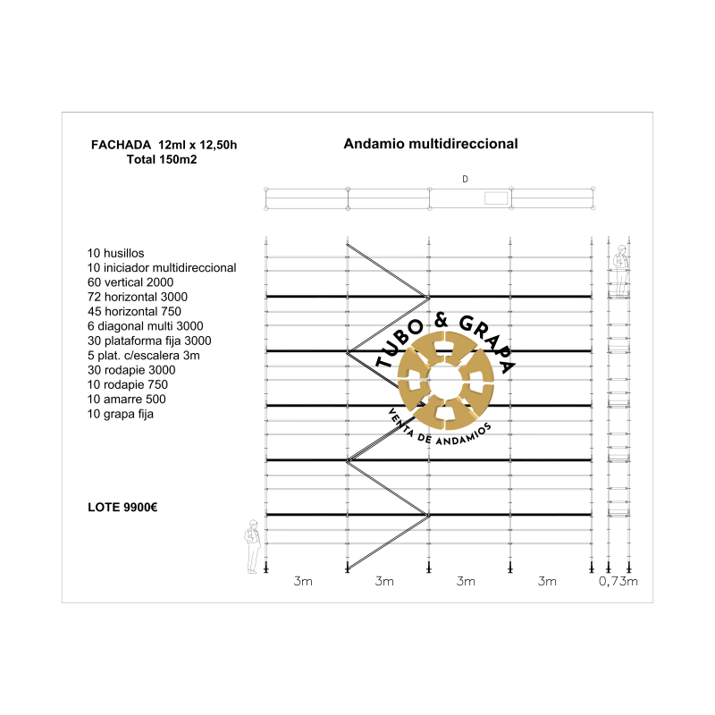 Andamio Multidireccional 150m2
