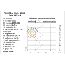 Fachada 115,5 m2 Andamio de...